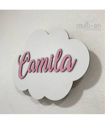 Nuvem com nome e iluminação de presença Led