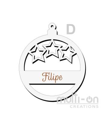 Bolas de Natal personalizadas com nome gravado