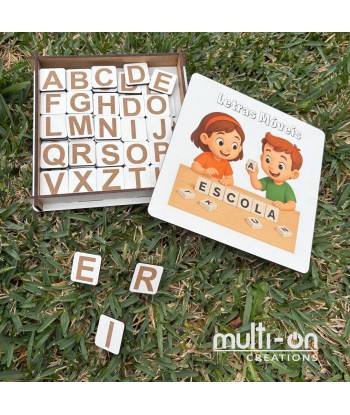 Conjunto de 100 letras móveis