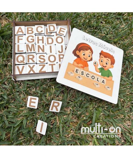 Conjunto de 100 letras móveis