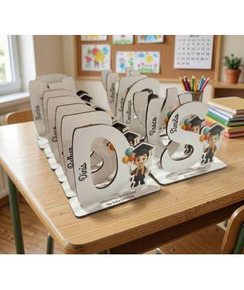 Troféus Finalistas JI "Inicial" e nome em MDF personalizado